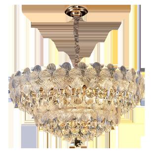 新款 花朵轻奢水晶吊灯奢华大气客厅灯创意大气餐厅卧室灯吊灯灯具