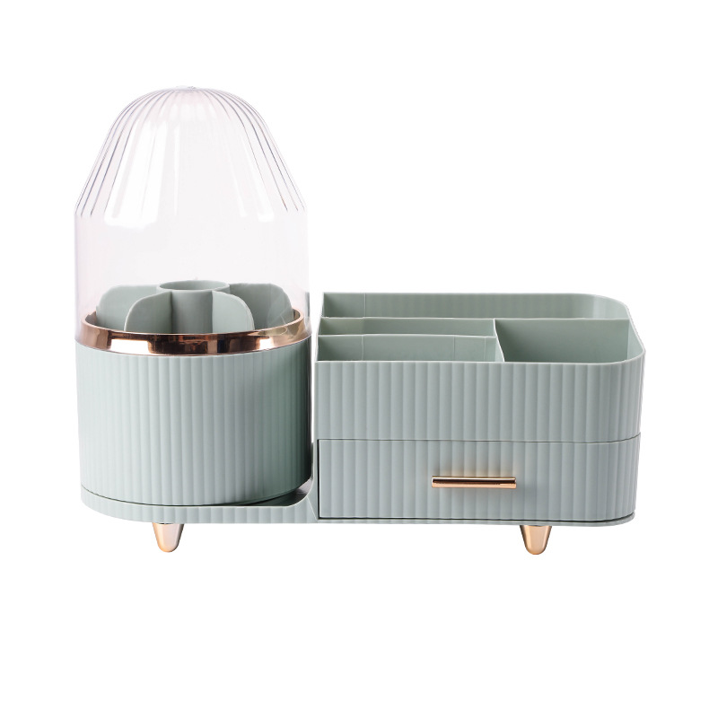 旋转化整770妆刷收纳桌面梳妆台化妆品口盒红子置物架护刷肤品理