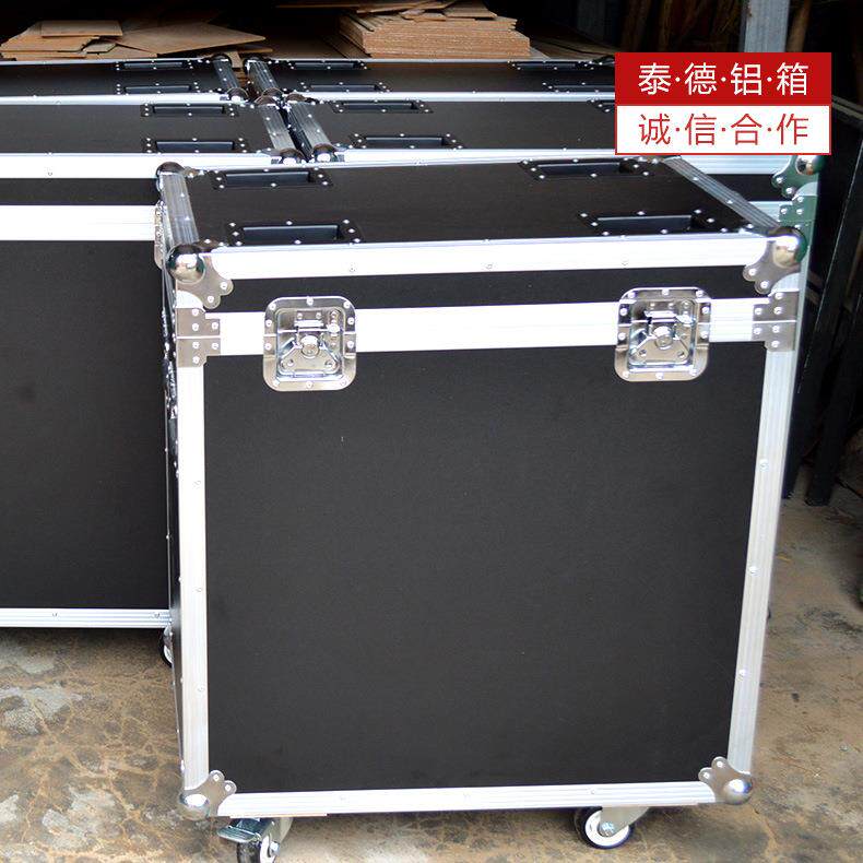 加工生产铝合金工具箱大型音响箱周转航空箱一拖二话筒箱运输箱
