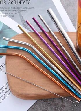 304 stainless steel straws suit colour metal non disposable