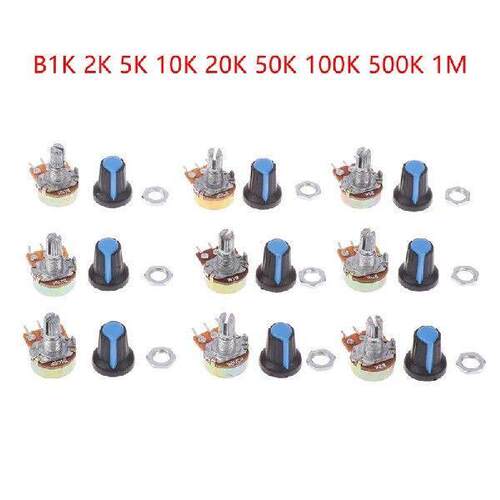 1Set WH148 Linear Potentiometer 3pin B1K 2K 5K 10K 20K 50K