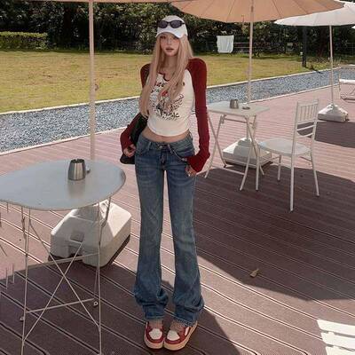 Viral High Waist Flare Jeans for Women | Vintage Wash