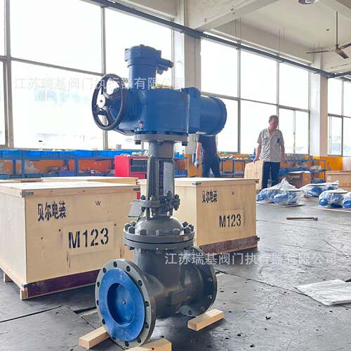 煤安防H爆法兰电控发MZ9A41-4C DN300江苏瑞基矿用隔爆闸门0电动