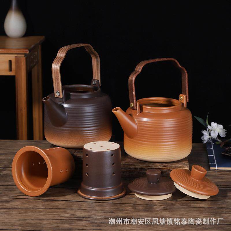 围炉煮茶家用户外旅行茶具茶舍陶瓷酒精炉碳炉煮茶器烧水壶茶具套
