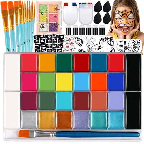 跨境色世界杯油性人体彩绘面部颜料万圣节派对舞台装工厂直销