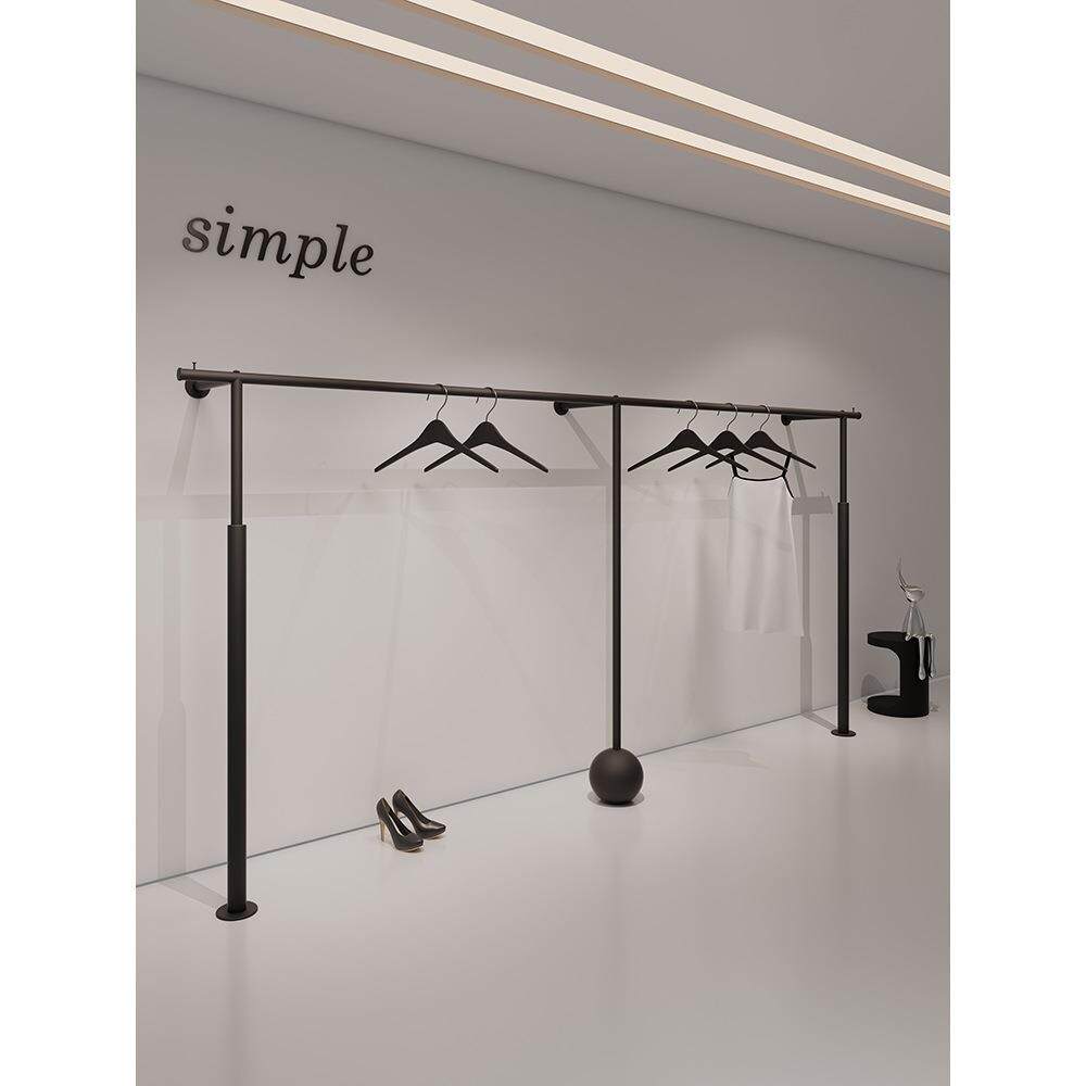服装店衣架展示架铁艺上墙衣服架子墙上挂衣架女装专用货架陈列架