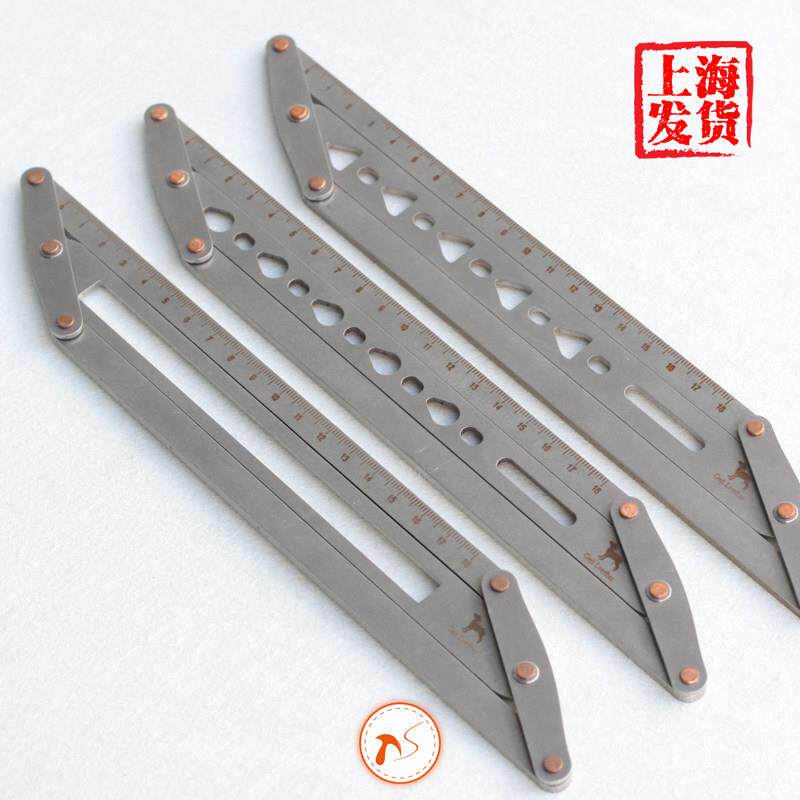 [动手网]革集Geji leather手工皮具辅助尺 皮带定位辅助尺 皮带尺