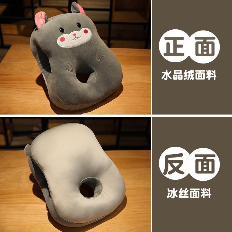 办公室冰丝凉动物冰丝午睡抱枕被