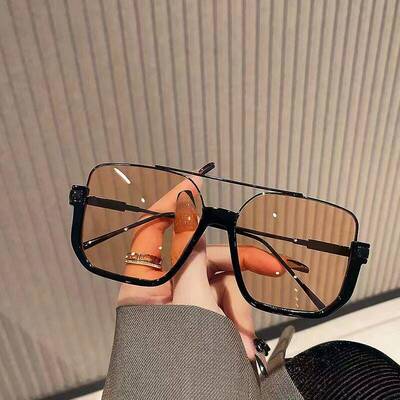 Unisex Stylish Rectangle Frames Sunglasses - Retro Metal