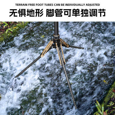 轻装时代摄影灯架折叠支架LS-255AC碳纤维手机补光灯散光灯三脚架