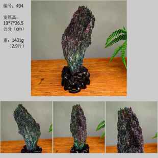 高档天然七彩矿石原石摆件云南火瑙山岩彩石奇石晶中头水玛新式装