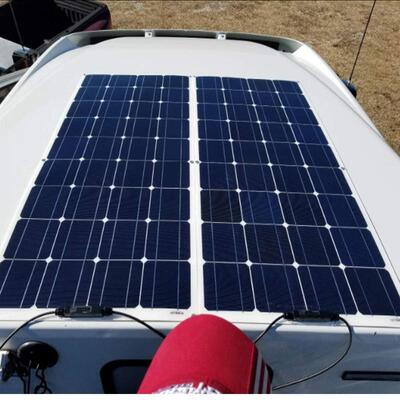 400W 2PSC单晶硅柔性太阳能板充电 游艇户外房车太阳能电池板供电
