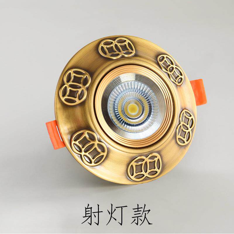 厂家直销全铜LED射灯 创意天花灯嵌入式过道5w筒灯现代客厅吊顶灯