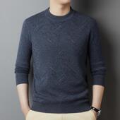 年羊衫 男士 中商务休保闲圆领时尚 暖加厚款 绒毛 12051 羊毛衫 TB冬季