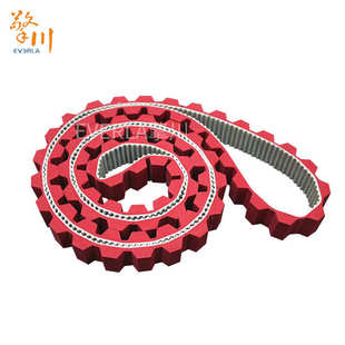 擎川专制聚氨酯PU同步带加红胶开槽传动带pu齿形同步带旋盖机皮带