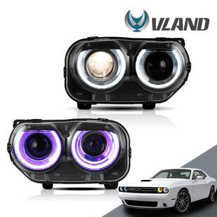 适用于道奇挑战者汽车led大灯总成改装 Challenger头灯日行灯总成