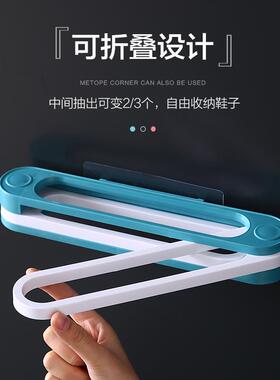 A foldable bathroom slipper rack that can be wall-mounted wi