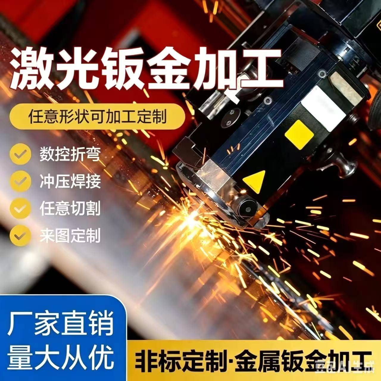铝板 不锈钢 铜激光切割加工钣金折弯焊接非标金属零件来图定制