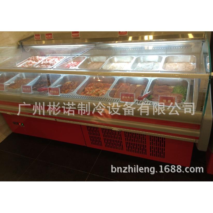标准2米自助火锅冷柜一体式高配置保鲜点菜柜自助餐厅冷柜