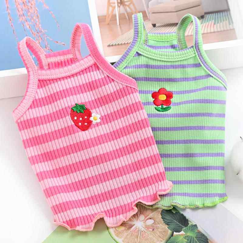 宠物猫咪狗狗衣服夏季薄款小型犬比熊博美泰迪春夏绣花棉背心