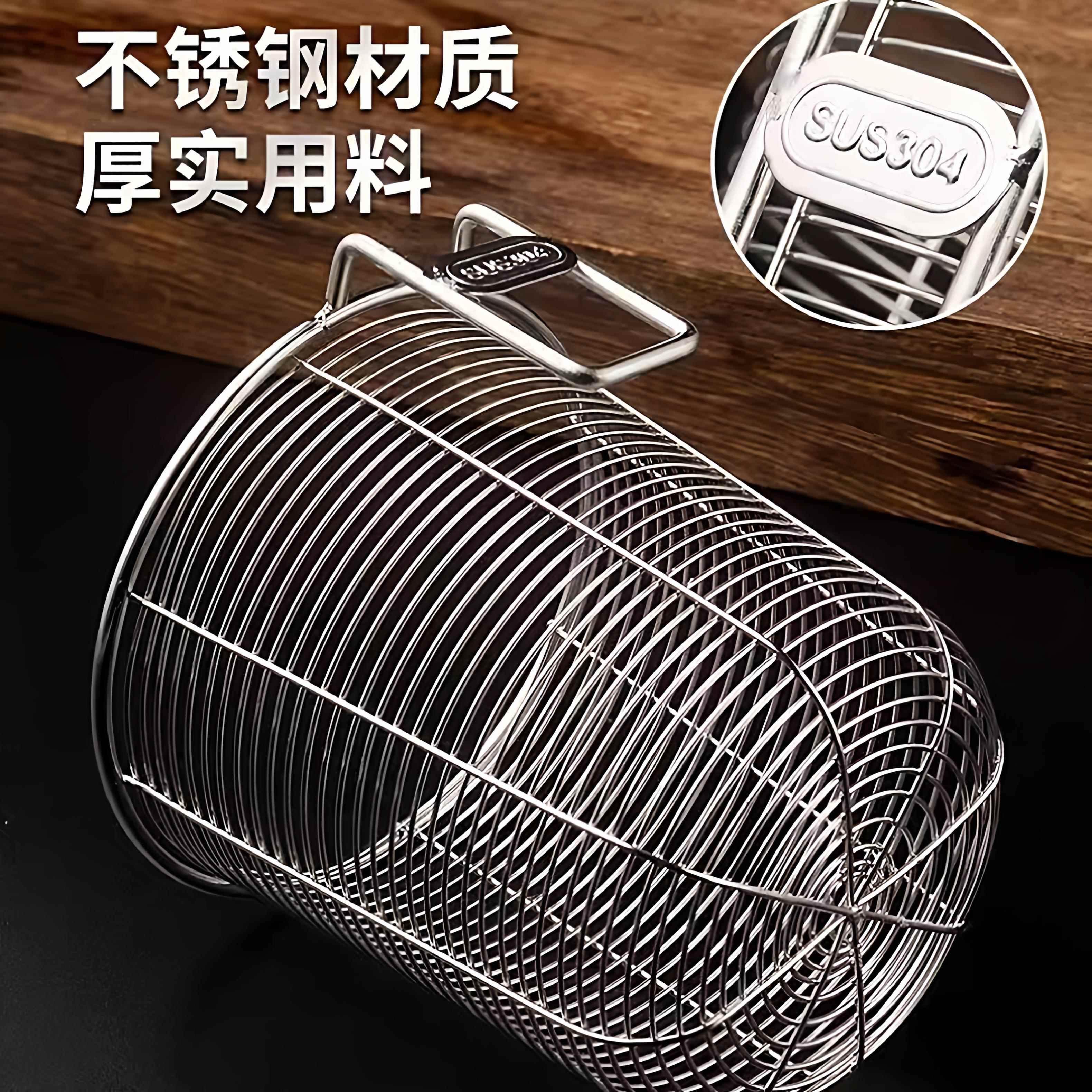304不锈钢筷子笼壁挂式圆形筷子筒沥水防积水防霉快笼洗碗机专用