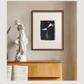 描 复古小众艺术客厅房饰画CLS素装 法式 中风古黑白抽象挂书画美式