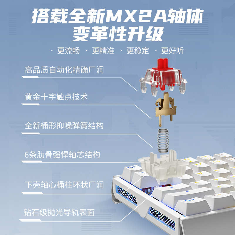 Cherry樱桃MX3.1有线RGB机械键盘铝坨坨游戏电竞108键兼容Win/Mac