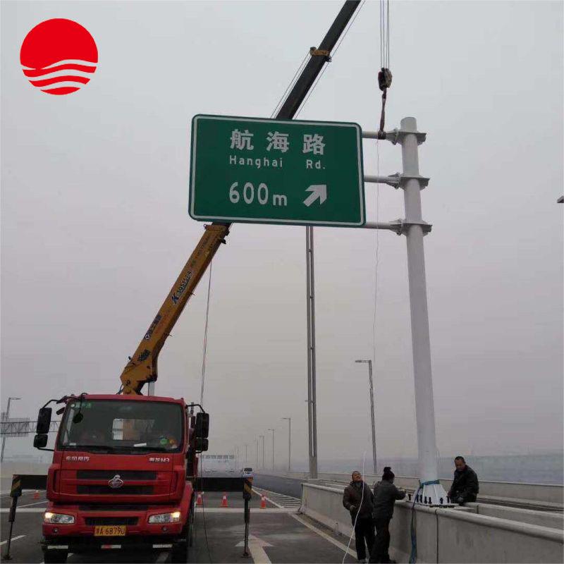 高邮厂家生产3F道路标志杆热镀锌工艺交通标志牌立杆F杆立柱