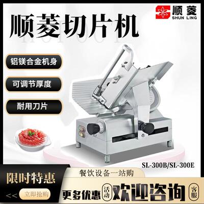 SL-300E切片机商用全自动台式12寸SL-300B刨肉机肥牛卷火锅店