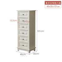 Solid wood multi-layer living room small drawer cabinet, storage cabinet, multi-functional small drawer-style bedroom wooden cabinet, simple and modern thumbnail 2