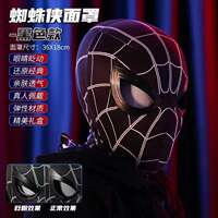 Halloween Spider-Man headgear, eye movement, touch, glowing cosplay mask, electric light mask, children's toy thumbnail 2