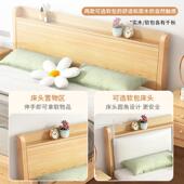 实木床1.5全9541554米实木双床主卧现代简约人出租房.床欧式 12米