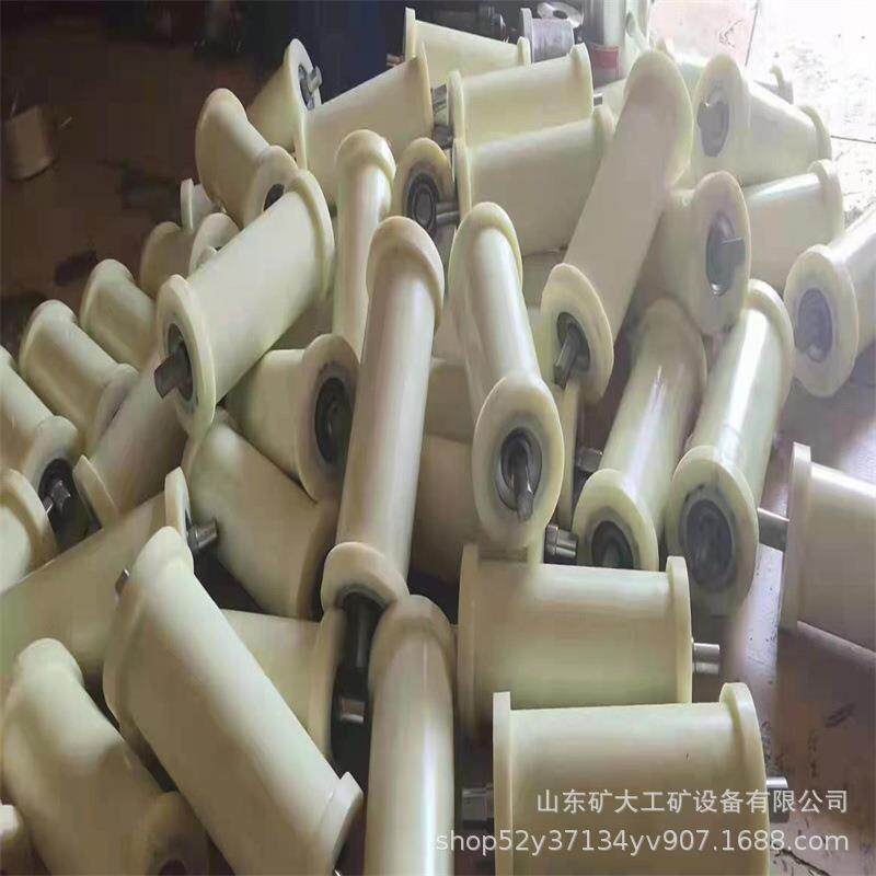 聚氨酯胶轮胶辊无动力PU包胶滚轮聚氨酯胶辊托辊滚筒山东矿大