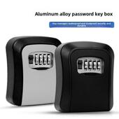 锁箱施工现场民宿免打孔临时储物箱 钥匙箱门户外猫眼密码 装 修密码