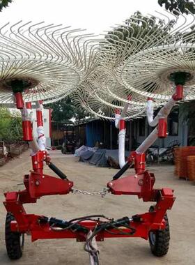 北安市牧草搂草机 液压指盘式秸秆搂草机 大面积秸秆清理搂草机