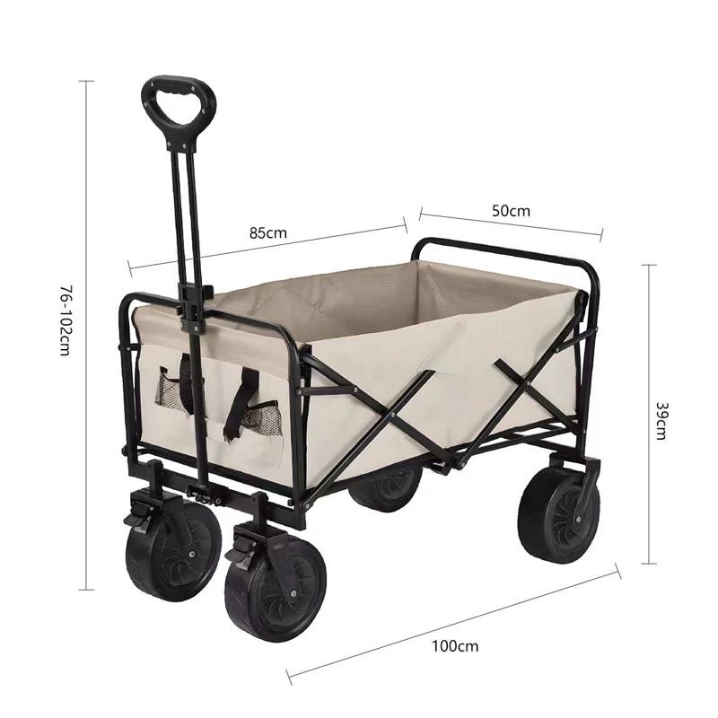 新款小推车户外车折叠营地拉车车露营购物货车露营拖车摆摊