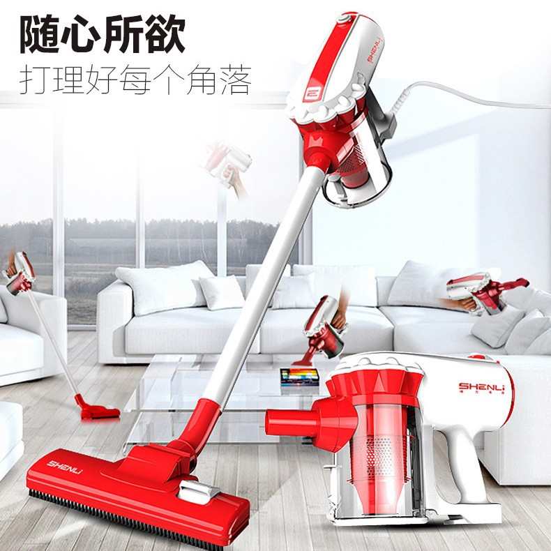 外贸家用超强吸力推杆礼品有线手持便携式吸尘器注塑塑料管款