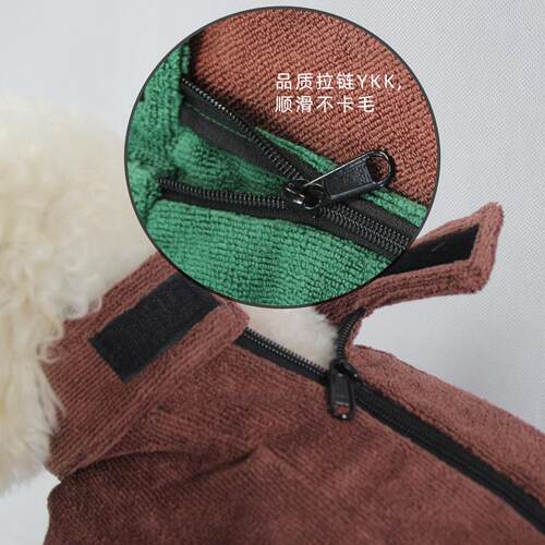 新款直销超细纤维浴袍宠物全包口袋猫狗浴巾速干防甩水宠物用品旅