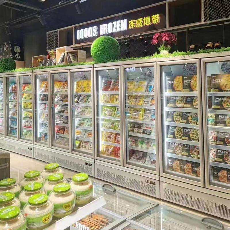 冷冻双门三门保鲜柜商用立式展示低温冰柜超市便利店节能省电