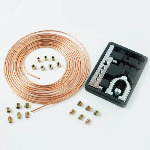 热销汽车配件工厂刹车镀锌铜管刹车管25英尺蚊香盘+16个配件