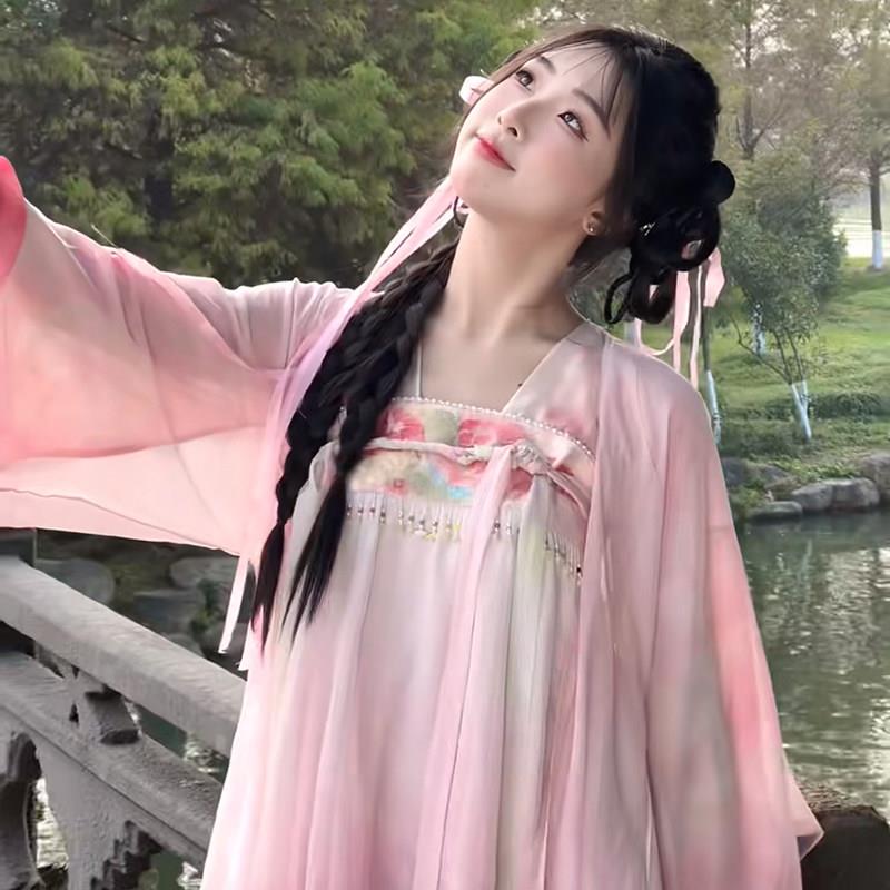 汉服女童六一节凌妙妙年会唐装洋装儿童古装寄明月古典舞舞蹈服