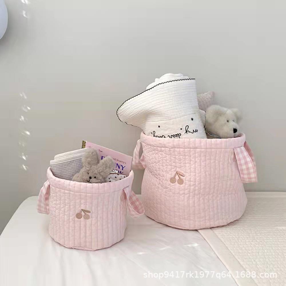 韩国ins脏衣服收纳筐儿童玩具收纳桶家用绗缝收纳篮杂物收纳