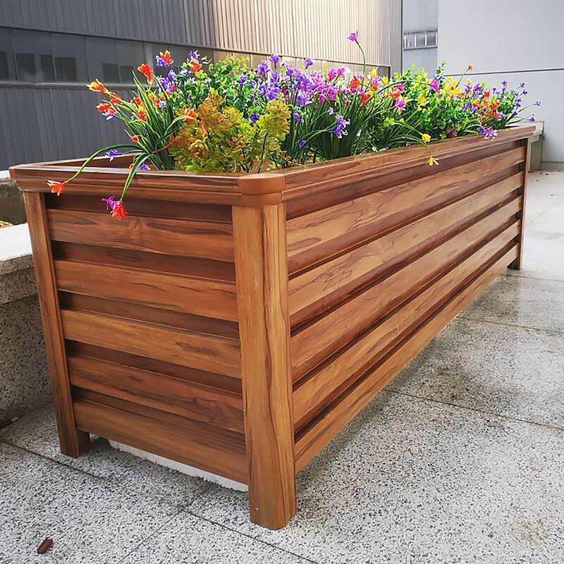 户外组合花箱广场公园景观道路隔离带铝合金属花槽花坛种植箱厂家