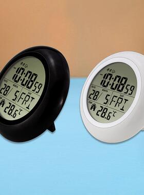 跨境小7寸创意轻奢双闹铃设计LCD数字显示电子万年历钟壁挂多用钟