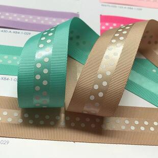 色85mm罗2纹边圆点色丁AX841彩YJX带带