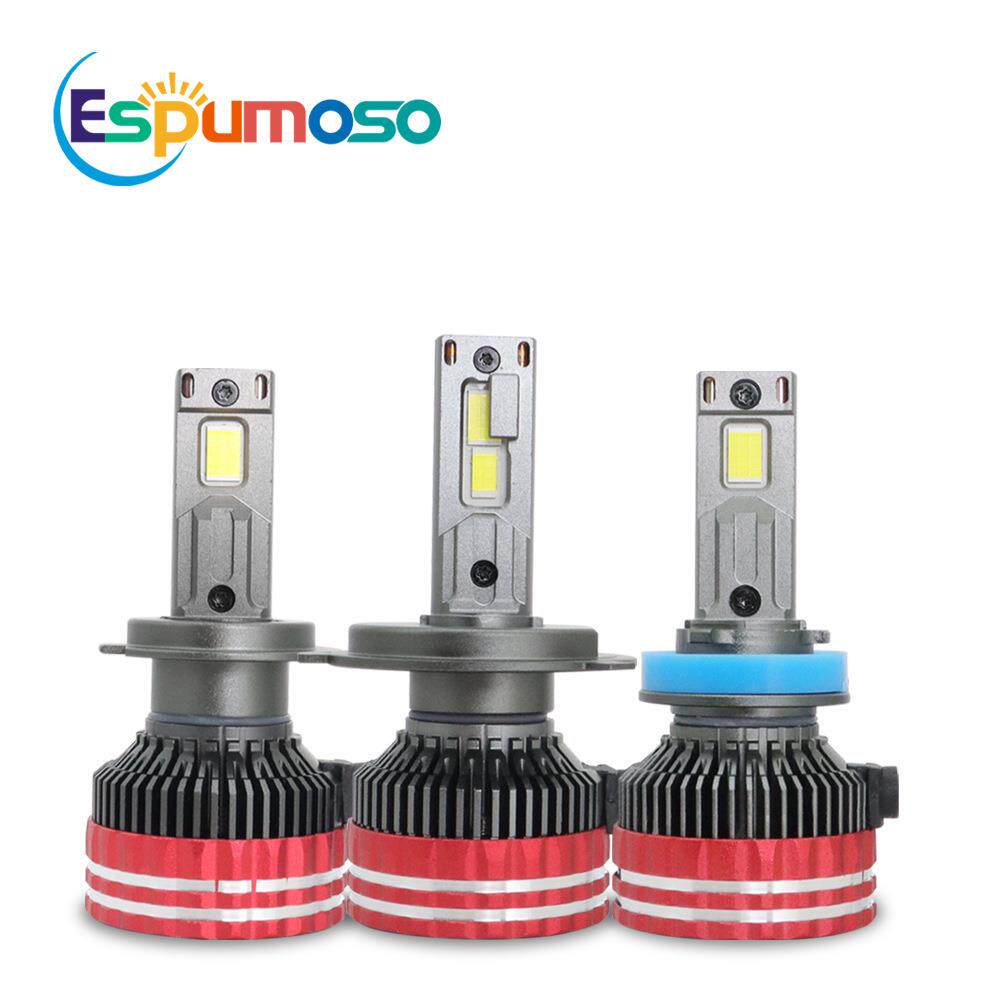 汽车led大灯h4远近光一体车灯超亮h7 h1 9005 9006双铜管汽车大灯