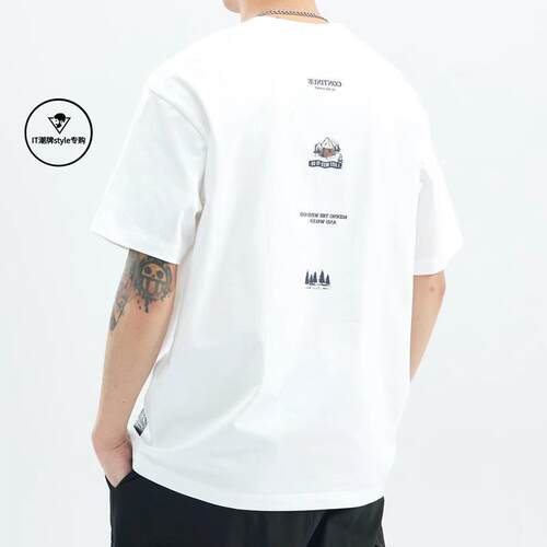 it Afternnaths潮牌纯棉短袖t恤男夏季2025新款美式潮流宽松上衣