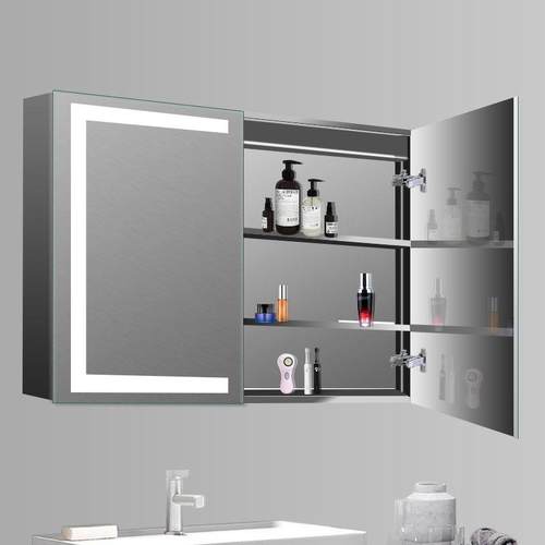 智双能镜柜面GXE不镜门四周发光浴镜柜锈钢室防潮挂墙式镜柜卫生