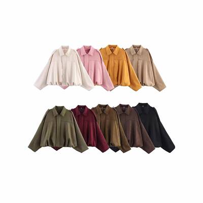 Zip Bomber Jackets for Women Suede Varsity Jackets Womens