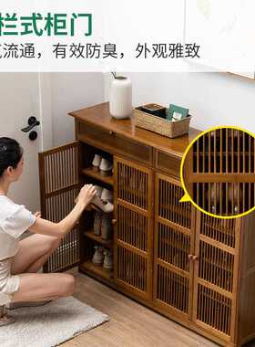 鞋柜家尘柜用门收纳防子经济宿舍玄关换鞋鞋口架多层省ICA空间实